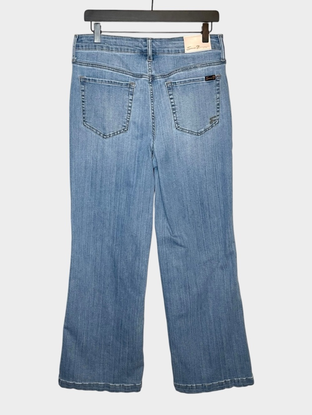 SEVEN7 High Rise Wide Leg Patch Seam Jeans Size 10 - Picture 3 of 5